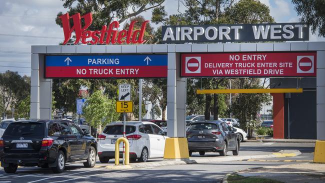 Westfield Airport West car park entry.