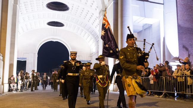 The Australian Army Band perform at Menin Gate, Belgium.