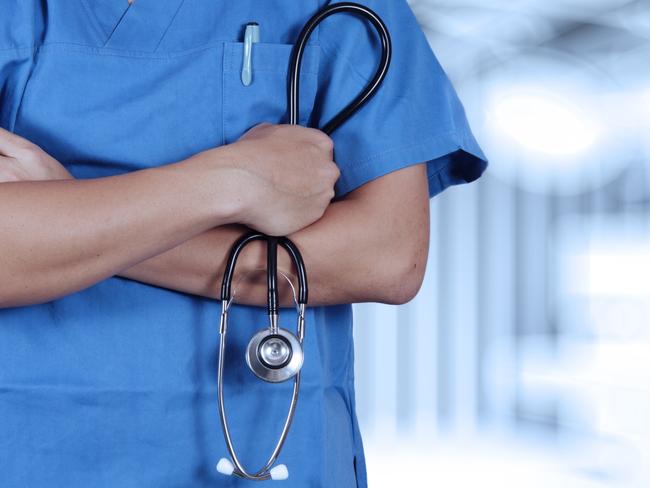 success smart medical doctor working with operating room as concept