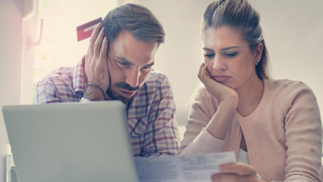 Most calls to the National Debt Helpine came from the “working poor” – two-income families crippled by cost of living pressures. Picture: iStock