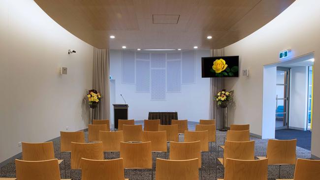 Rose Chapel at Macquarie Park Cemetery and Crematorium where services can be webcasted. Picture: Supplied