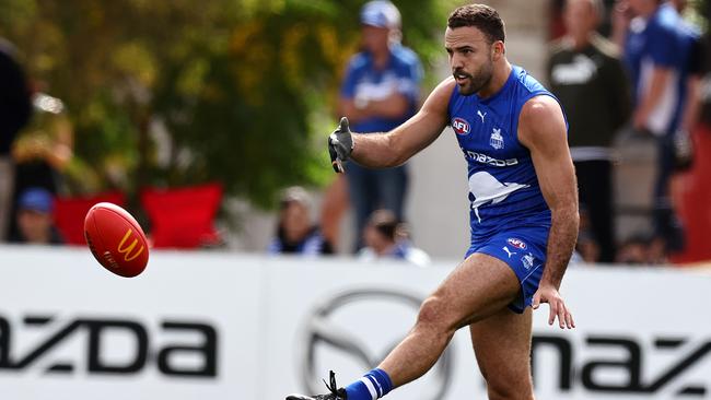 Griffin Logue at the North Melbourne intra-club practice match at Arden street Oval. Picture: Michael Klein