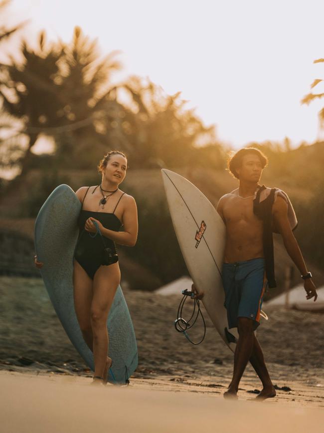 Surfers at Echo Beach.