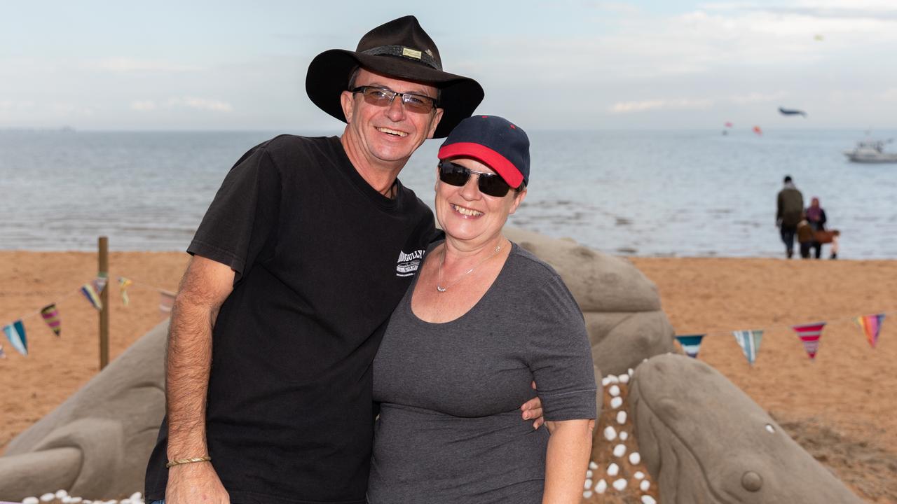 Redcliffe KiteFest 2019. Peter Wrigley and Nicole Hethershaw, of Wellington Point. Picture: Dominika Lis