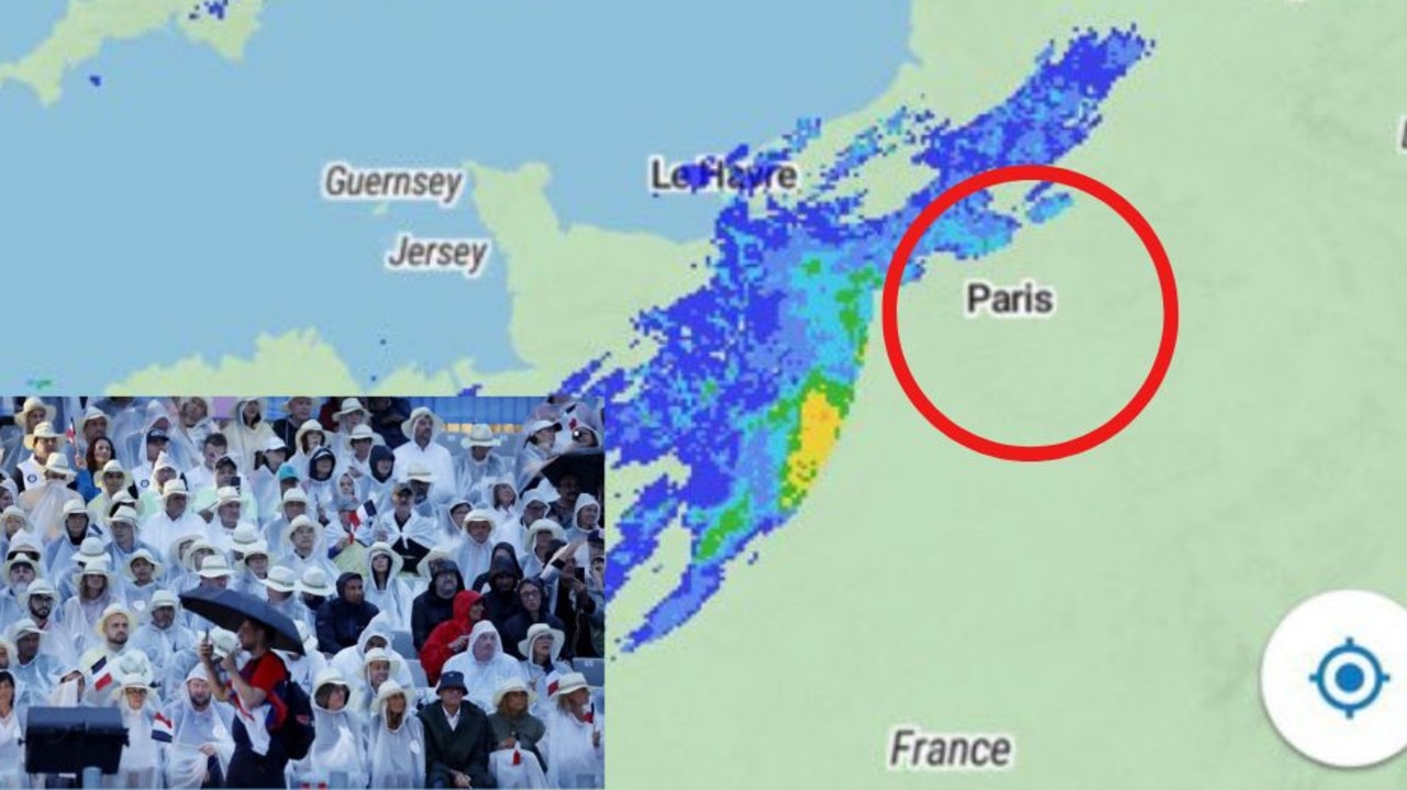 Paris weather map during Olympic Opening Ceremony exposes rotten luck