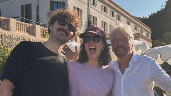 Raygun hanging out with the rich and famous,  including Richard Branson. Picture: Instagram