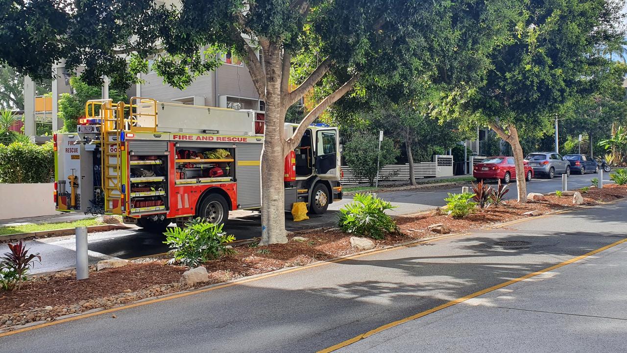 The scene of a unit fire at QUT Kelvin Grove campus. Picture: Nathan Edwards