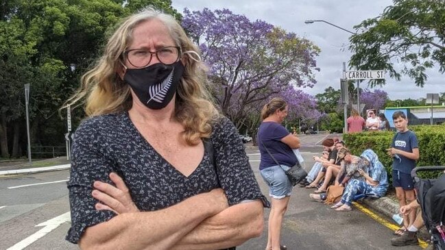 Confusion surrounding the opening hours of a pop-up vaccination clinic in Nambour has left residents like Audrey Hooker (pictured) frustrated.