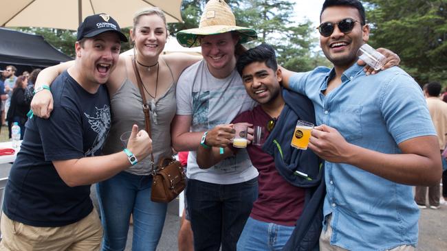 CHEERS: Festival goers at the Canberra Craft Beer & Cider Festival