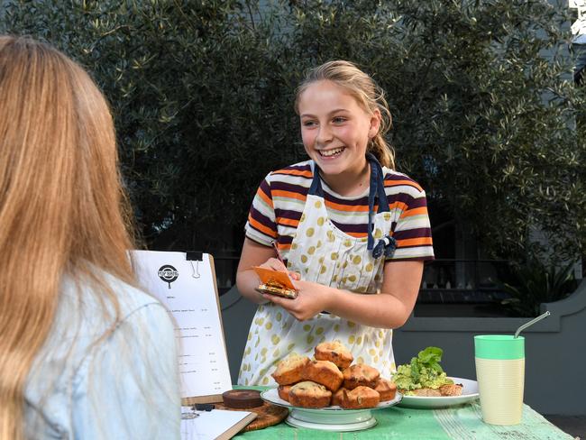 Mia Lewis runs her own pop-up restaurant outside her Albert Park home. Picture: Penny Stephens