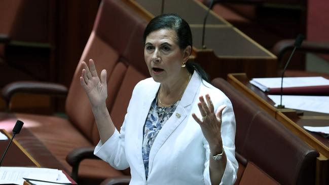 Former senator Concetta Fierravanti-Wells, pictured in the senate chamber in 2018, has recounted her experience as a victim of Liberal Party factional warfare. Picture Gary Ramage