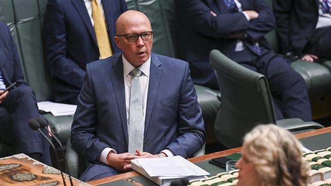 Peter Dutton was accused of voting to protect paedophiles over children by Ms Gallagher.