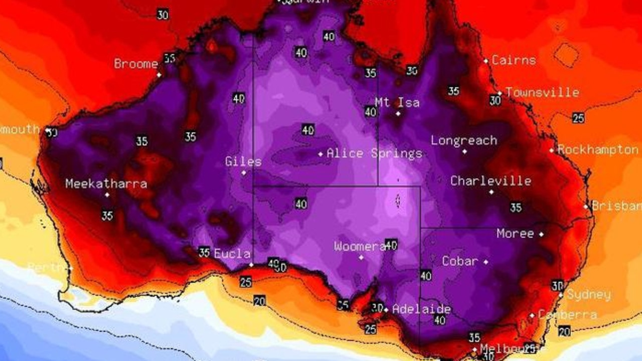 Parts of Australia could become unbearably hot as climate change impacts weather systems. Picture: BSCH