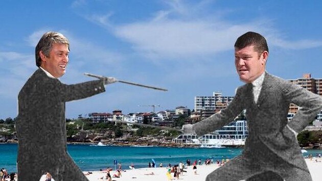 The Bondi biff between James Packer and David Gyngell prompted comical Twitter memes.