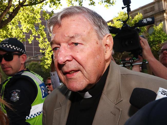 MELBOURNE, AUSTRALIA - FEBRUARY 27: Cardinal George Pell arrives at Melbourne County Court on February 27, 2019 in Melbourne, Australia. Pell, once the third most powerful man in the Vatican and Australia's most senior Catholic, was found guilty on 11 December in Melbourne's county court, but the result was subject to a suppression order and was only able to be reported from Tuesday. The jury was unanimous in their verdict, finding Pell guilty on five counts of child sexual assault in December 1996 and early 1997 at St Patrick's Cathedral.  (Photo by Michael Dodge/Getty Images) *** BESTPIX ***