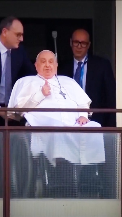 First Public Appearance of Frail Pope Francis After Pneumonia Battle