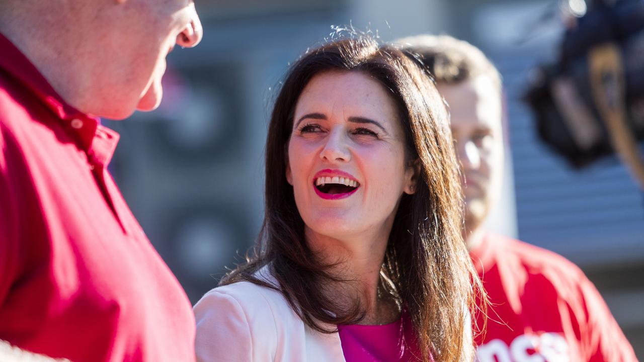 Labor candidate Ali France told reporters she was “excited” to see the results. Picture: Glenn Hunt/AAP Image