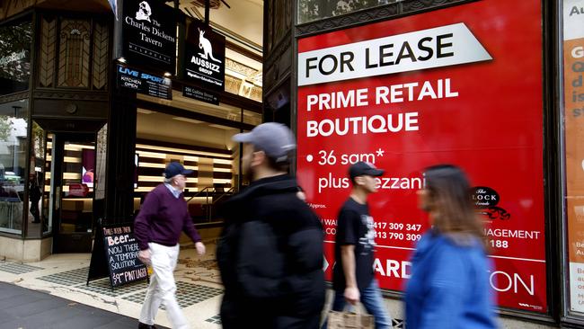 Almost 30 per cent of the shopfronts in the city are either closed or empty. Picture: NCA NewsWire