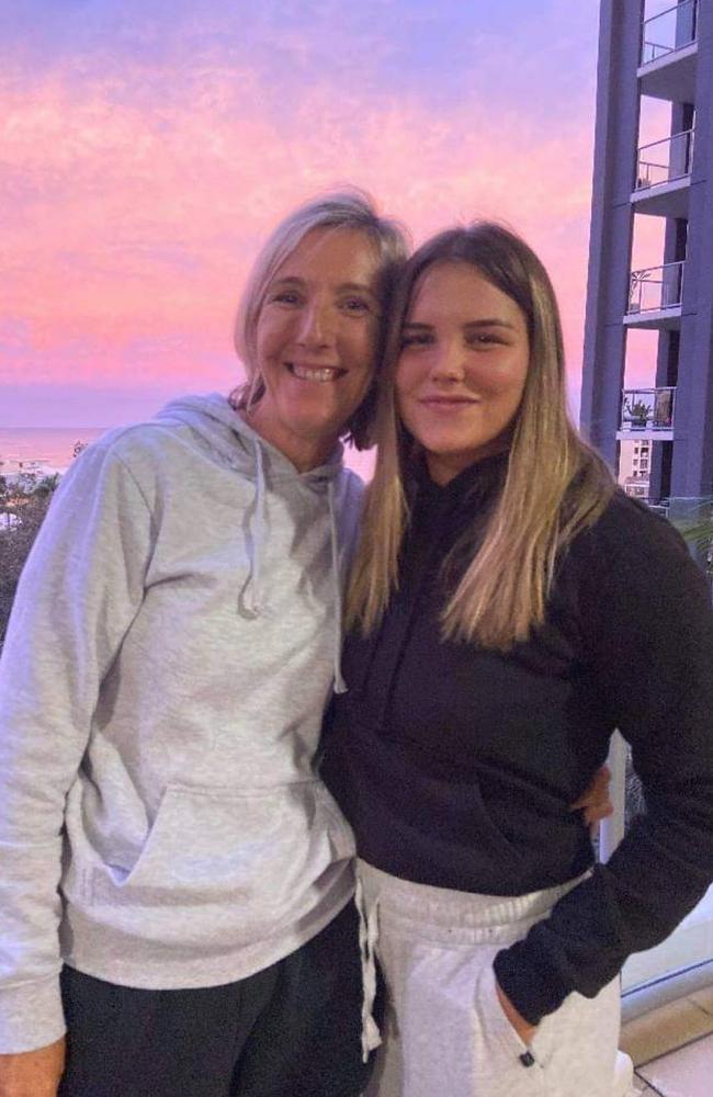 Taylah Robertson with her mum Cassandra Gray.