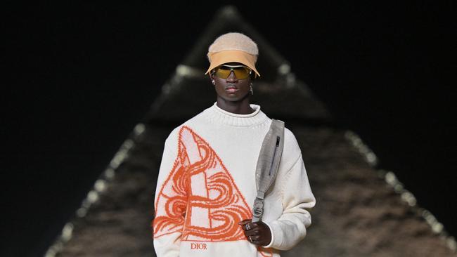 An otherworldly level: Fashion from Dior’s autumn 2023 menswear show, which graced the pyramids of Gizke, Egypt, on Saturday night. Picture: Stephane Cardinale-Corbis/Corbis via Getty Images