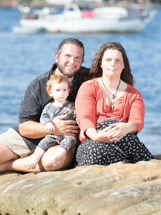 They have a special link to Mosman as their baby was born at Chinamans Beach last year on board their yacht. Picture: AAP Image / Julian Andrews