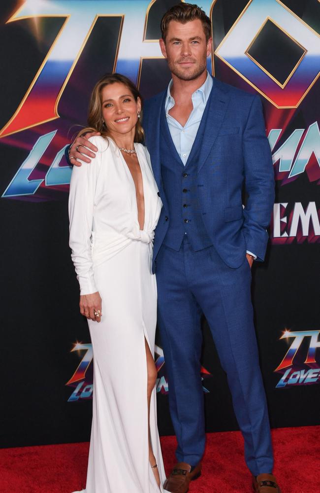 Chris Hemsworth and wife Elsa Pataky. Picture: AFP