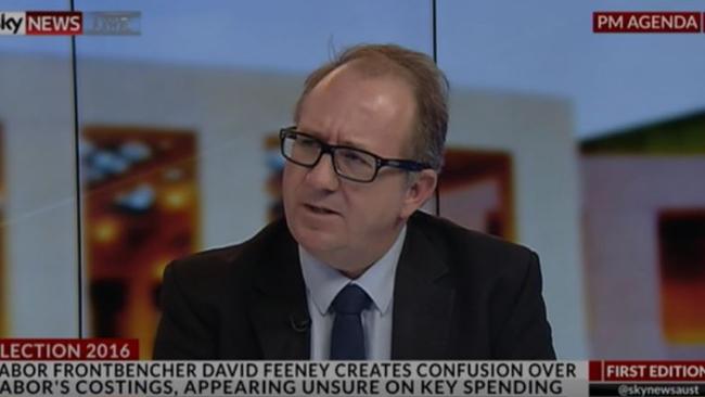 Labor MP David Feeney looks clearly confused when asked if his party would keep the schoolkids bonus.