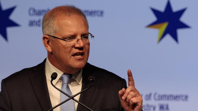 Scott Morrison in Perth on Monday. Picture: AAP