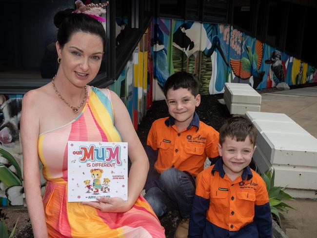 Author Amy Aquilini and her children Jack and Harry