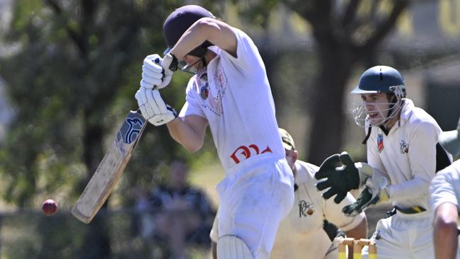 Preston Baseballers bat Charlie Mitchell. Picture: Andrew Batsch