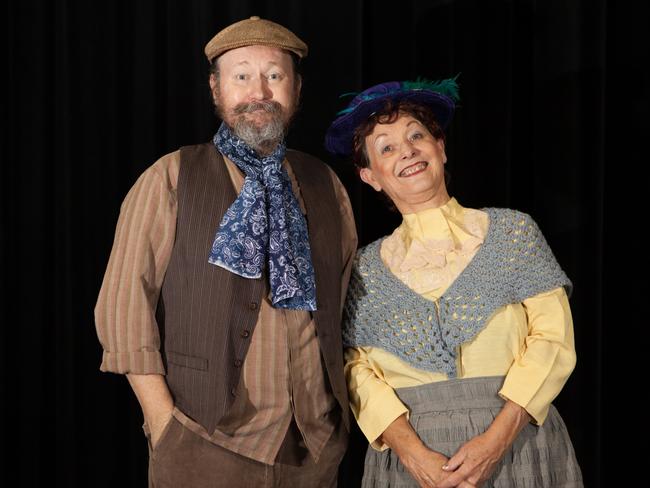 Gloria Collins and Rickard Roach in costume for <i>My Fair Lady</i>.