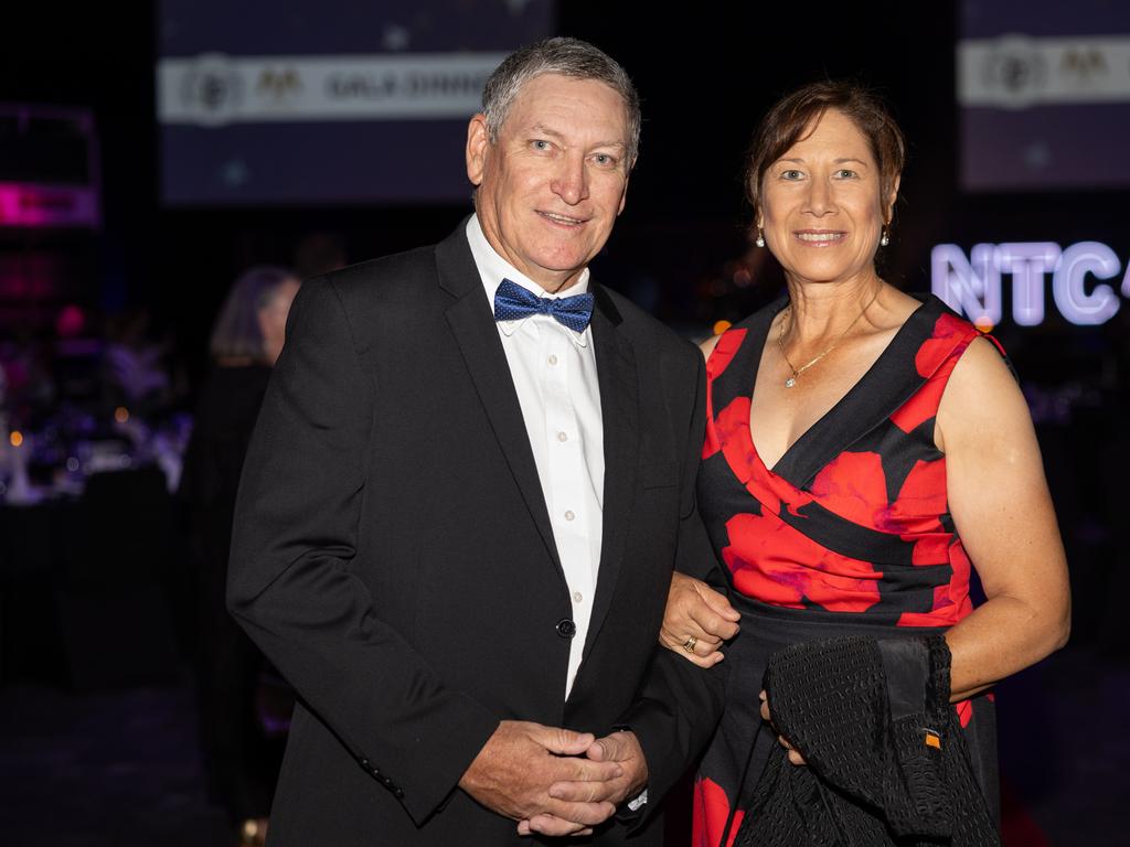 David Connelly and Sue Brosnan at the 2025 NTCA and AACo Gala Dinner at the Darwin Convention Centre. Picture: Pema Tamang Pakhrin