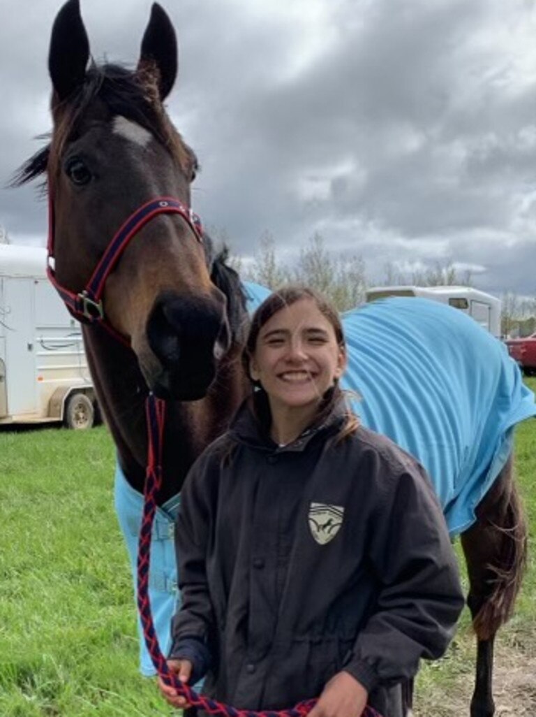 Rita with her horse Puff. Picture: Supplied