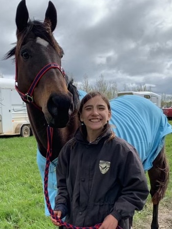 Rita with her horse Puff. Picture: Supplied