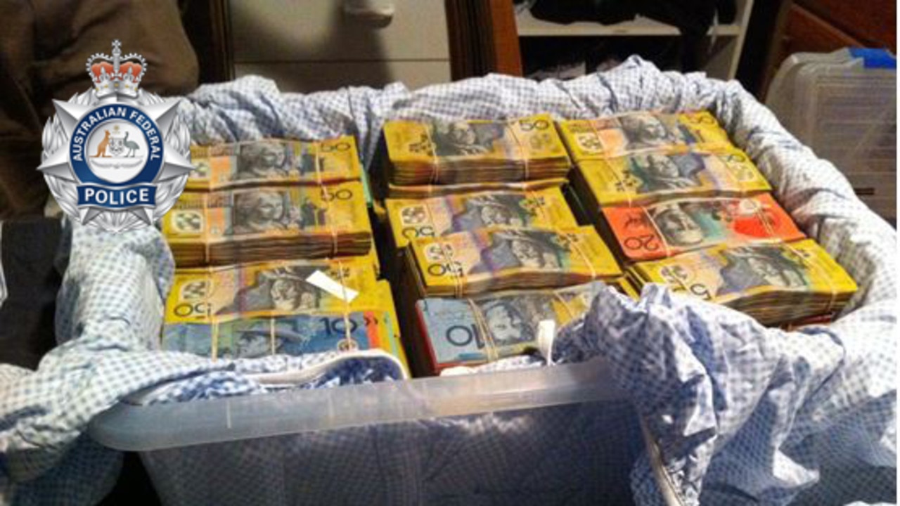 Investigators seized $1.6 million in cash during the investigation. Picture: AFP