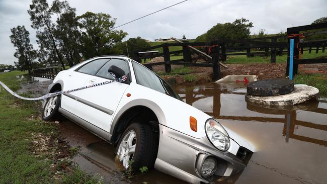 A car at Tumbulgum. Picture: Jason O'Brien