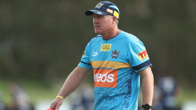 Coach Garth Brennan looks on during a Gold Coast Titans NRL training session on March 28, 2019 in Gold Coast, Australia. (Photo by Chris Hyde/Getty Images)