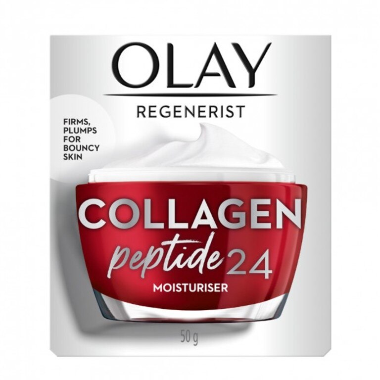 This collagen peptide cream hydrates and plumps the skin.