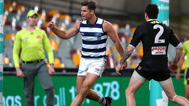 Tom Hawkins continues to impress. Picture: Getty Images