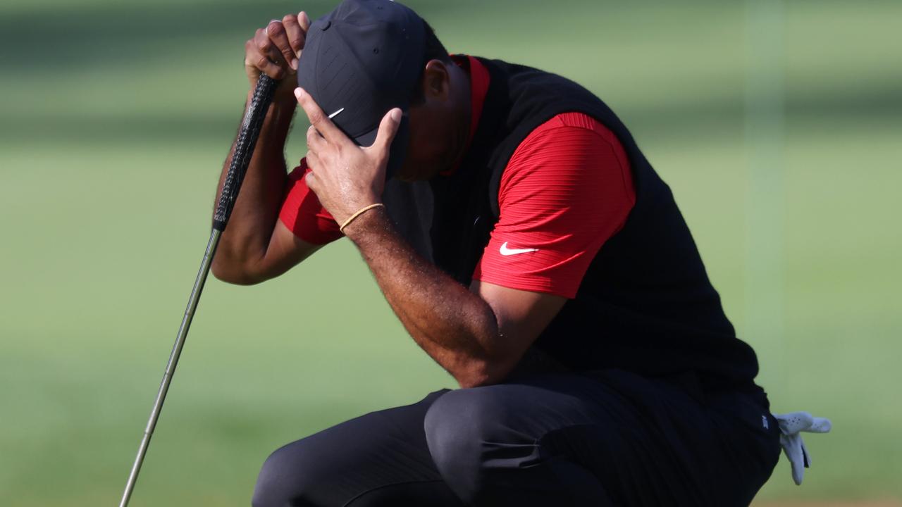 Tiger Woods had a nightmare hole. (Photo by Rob Carr/Getty Images)