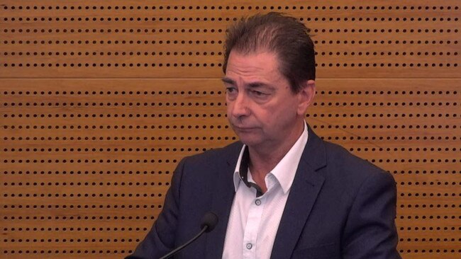 Glen Sutton giving evidence at the financial services royal commission regarding his experience in dealing with Youi following cyclone damage to his house. Picture: Supplied