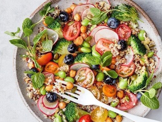 Rainbow power salad.