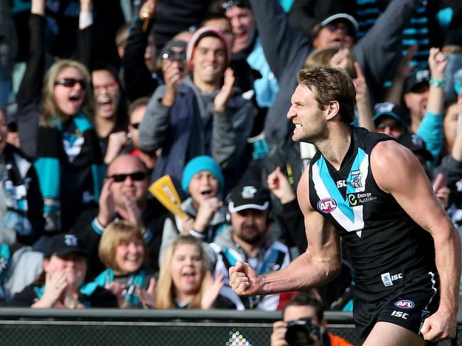 Jay Schulz calmly slotted the match-winning goal. Picture Simon Cross