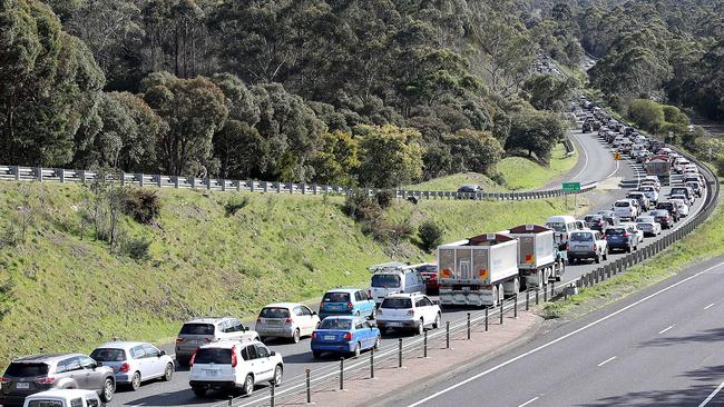 Traffic on the Southern Outlet. Picture: SAM ROSEWARNE.