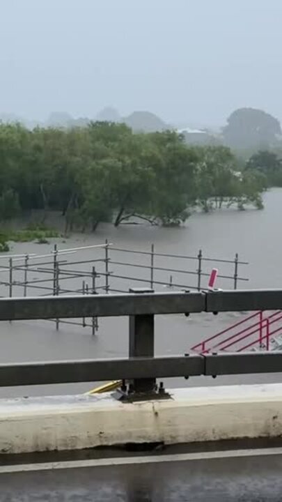 Ross River in Townsville flooding after heavy deluge