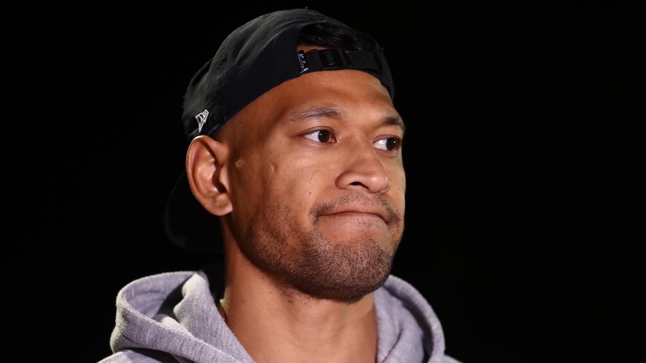 GOLD COAST, AUSTRALIA - MAY 27: Israel Folau looks on after Tigers training at Owen Park on May 27, 2021 in Gold Coast, Australia. (Photo by Chris Hyde/Getty Images)