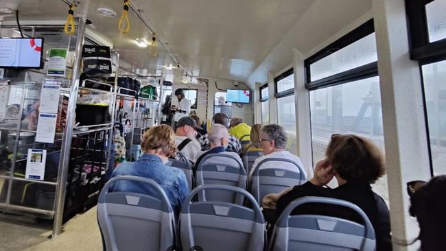 On one of the Sealink ferries. Picture: Contributed