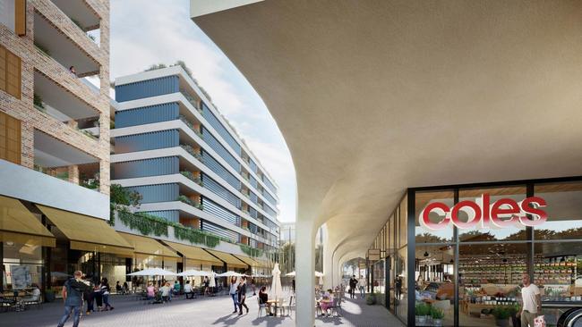 A massive new Coles supermarket and hundreds of homes are included in the plans.