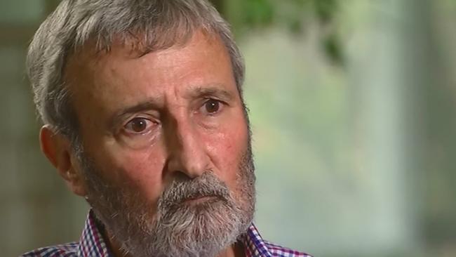 Former TV presenter Don Burke tells A Current Affair host Tracy Grimshaw he is the victim of a “witch hunt”. (Picture: Nine Network)