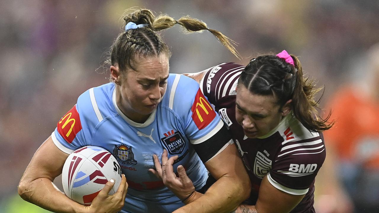 Kezie Apps would love to see Brett Kimmorley coach the Sky Blues next year, but only if it doesn’t affect his work with the Tigers. Picture: Ian Hitchcock/Getty Images